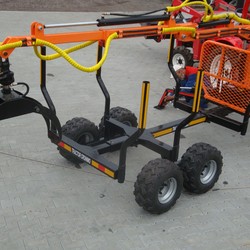 Forestry trailer for tractors CRONIMO with its own petrol engine