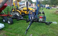 Forestry trailer for tractors CRONIMO with its own petrol engine