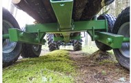 Forestry trailer for tractors with hydraulic arm